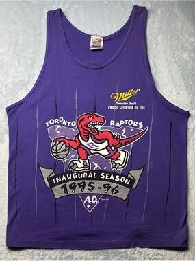 Vintage Toronto Raptors Inaugural Season 1995-96 A.D. Tank Top Size XL (1994)
